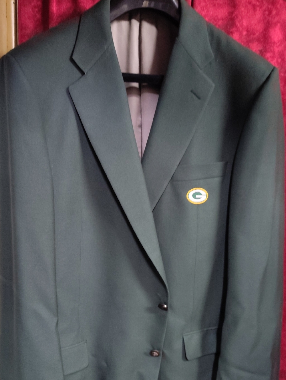 Hickey Freeman Dark Green Men's Sport Coat with Embroidered G Patch